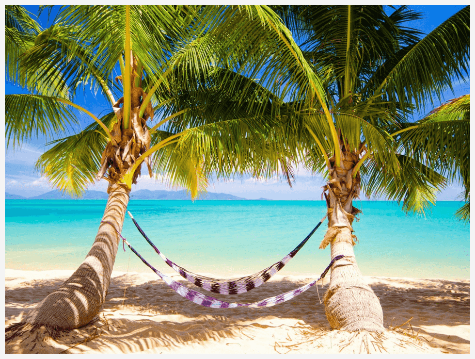 海边沙滩浪漫风景ppt背景图免费下载