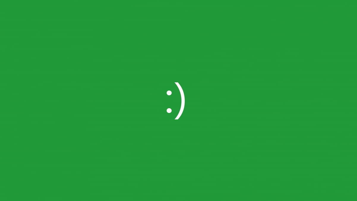 简约绿色背景笑脸背景图免费下载